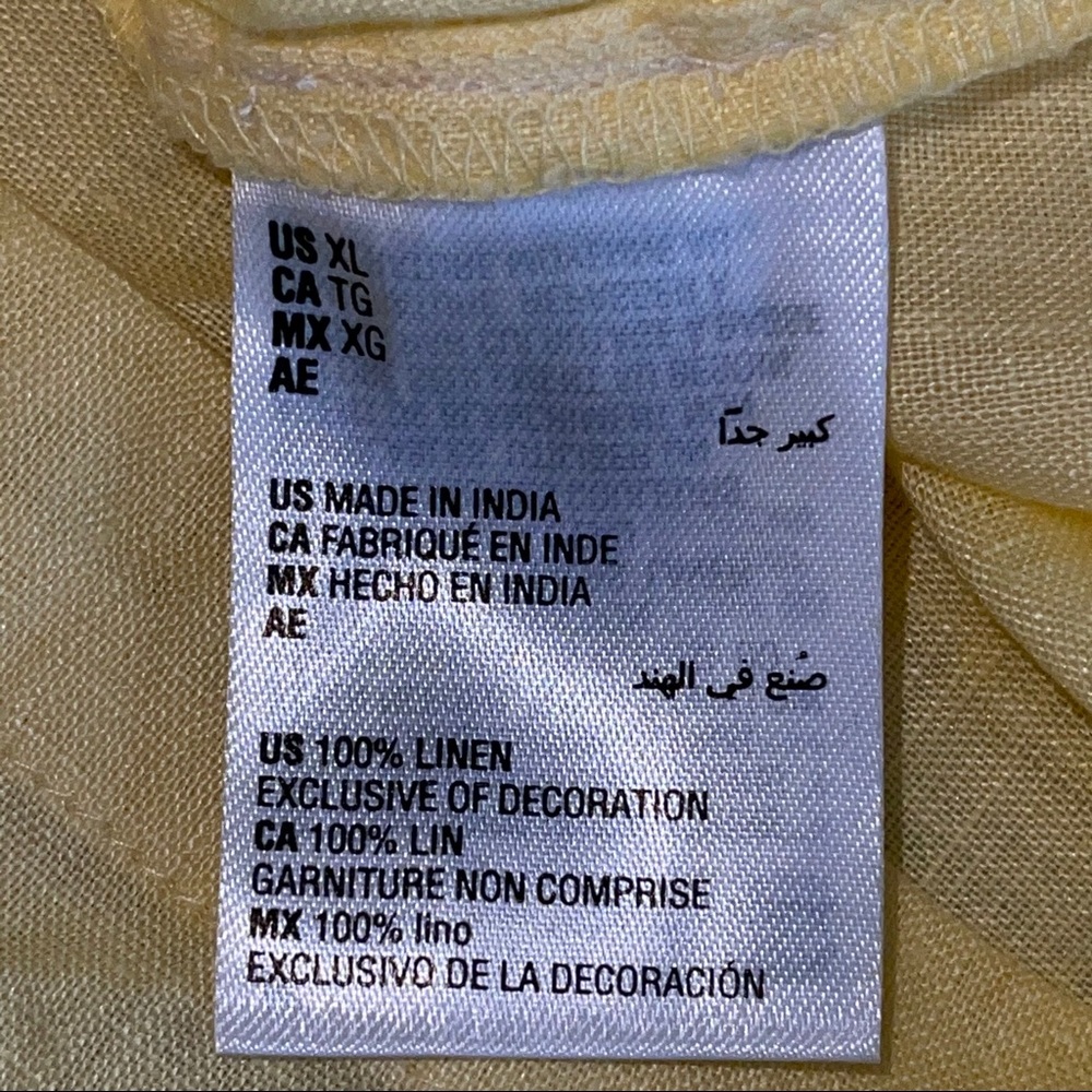 CHARTER CLUB LIGHT YELLOW 3/4 SLEEVE PULLOVER XL - Picture 5 of 7